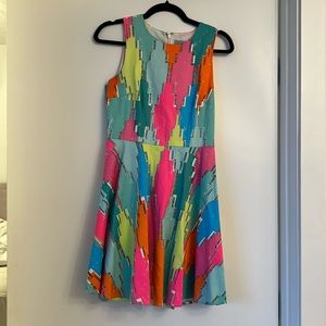 CeCe bright sleeveless Colorful mini dress sz 4